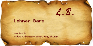 Lehner Bars névjegykártya